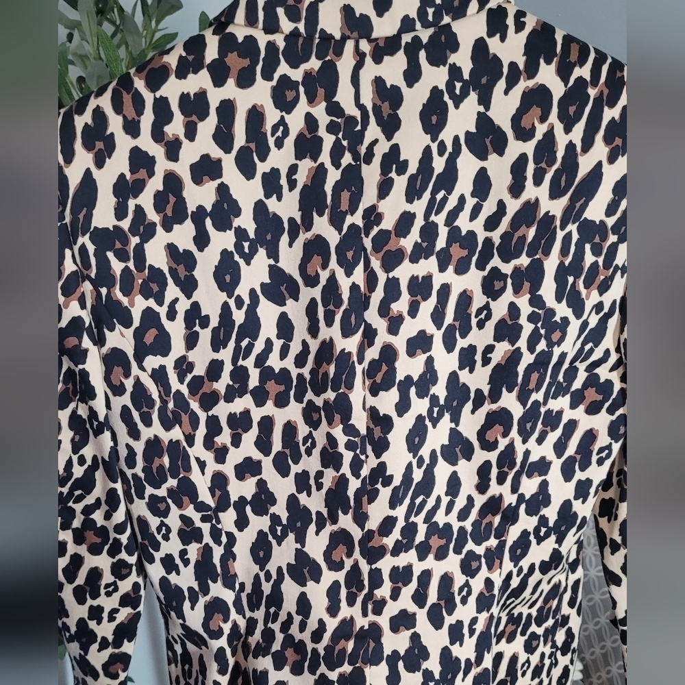 Mix by Tahari Arthur S. Levine animal print Blazer Jacket Sz 4 - Picture 3 of 5
